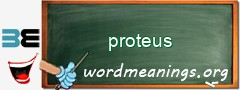 WordMeaning blackboard for proteus